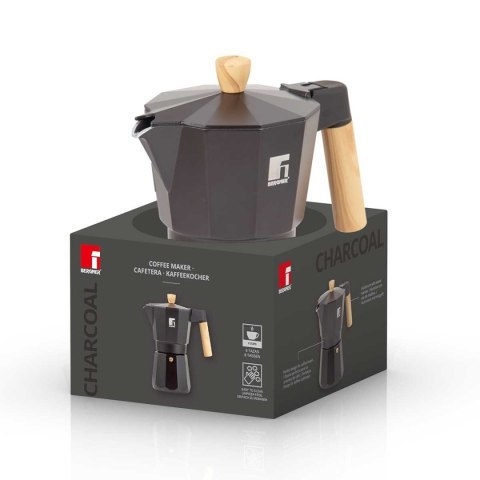 BERGNER Charcoal BG-38239 — aluminiowa kawiarka 300 ml, do indukcji