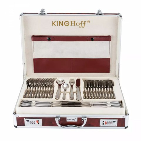 KINGHOFF KH-3554 - komplet sztućców 72 elementy dla 12 osób, satyna