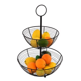 LOFT E-8129 - 2-poziomowy metalowy koszyk na owoce