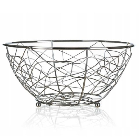BANQUET Vanity A13492 – srebrny koszyk na owoce i pieczywo, 23 cm