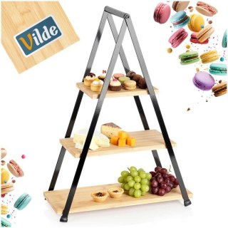 Vilde 139454 - patera bambusowa 3-poziomowa, wysokość 53 cm
