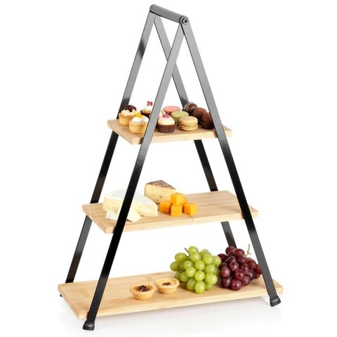Vilde 139454 - patera bambusowa 3-poziomowa, wysokość 53 cm