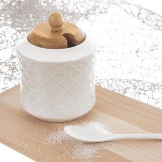 ORION WHITE LINE 126715 - porcelanowa cukiernica z łyżeczką