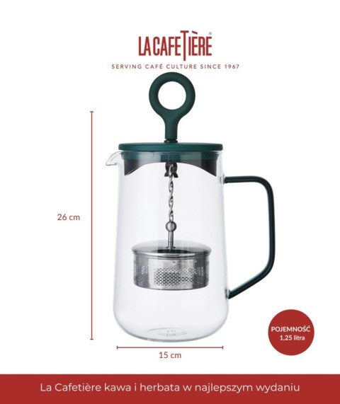 Dzbanek do herbaty La Cafetière Zielony, 1,25 litra