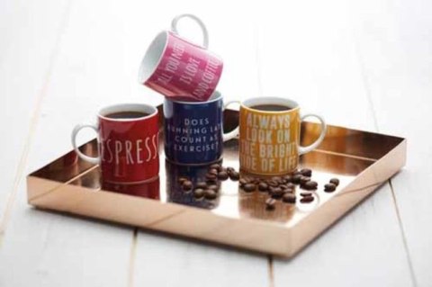 KitchenCraft Running Late — filiżanka porcelanowa do espresso 80 ml