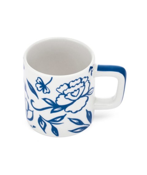 La Cafetière Blu Fiorato — ceramiczna filiżanka do espresso 120 ml