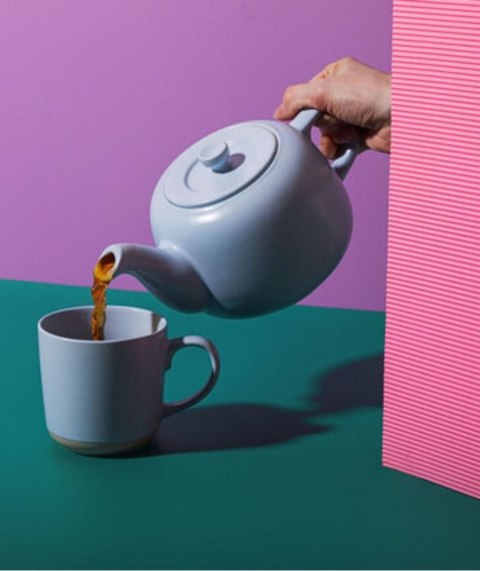 La Cafetière Ceramiczny Kubek do Kawy, Sky Blue, 350 ml