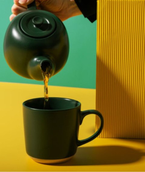 La Cafetière Kubek Ceramiczny Zielony 350 ml
