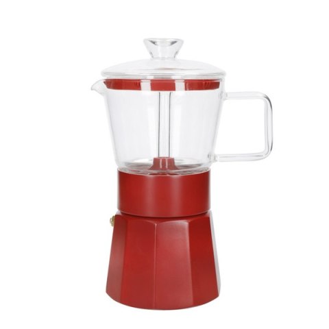La Cafetiere Szklana Kawiarka Verona Czerwona, 290 ml