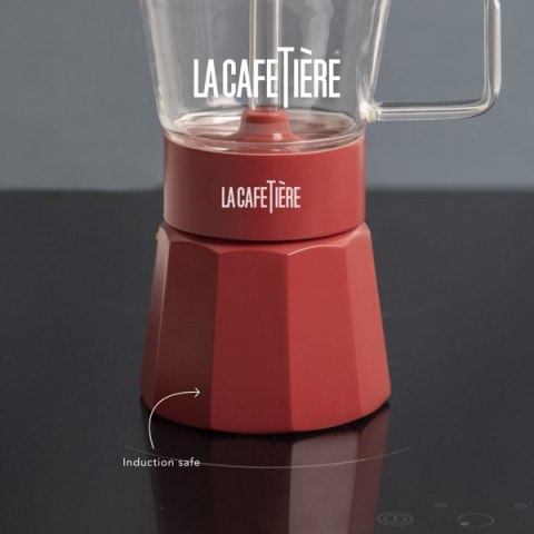 La Cafetiere Szklana Kawiarka Verona Czerwona, 290 ml