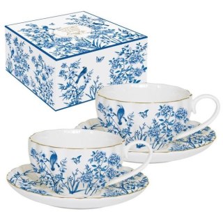 Easy Life Rajski Ogród — komplet 2 filiżanek porcelanowych ze spodkami 100 ml