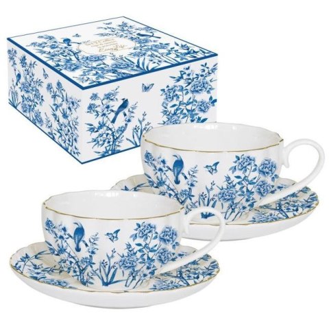 Easy Life Rajski Ogród — komplet 2 filiżanek porcelanowych ze spodkami 100 ml
