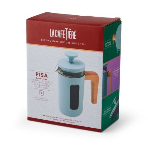Zaparzacz do Kawy Typu French Press La Cafetière Pisa na 3 filiżanki, kolor błękitny