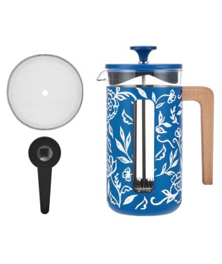 Zaparzacz do Kawy Typu French Press La Cafetière Pisa na 8 filiżanek, Blu Fiorato