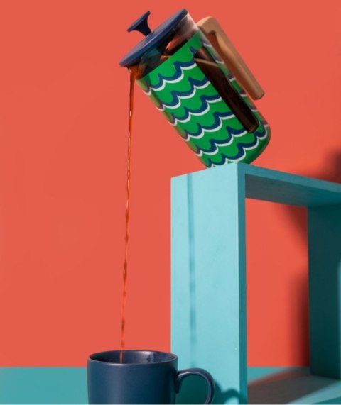 Zaparzacz do Kawy Typu French Press La Cafetière Pisa na 8 filiżanek, Cyan Tides