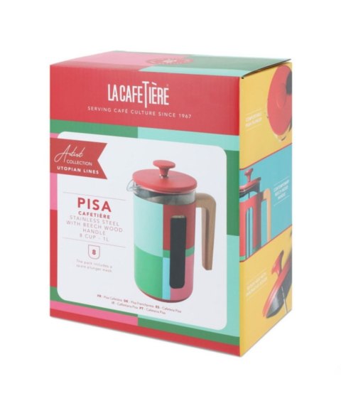 Zaparzacz do Kawy Typu French Press La Cafetière Pisa na 8 filiżanek, Utopian Lines