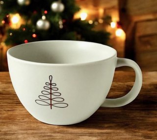 "Złota Choinka" Kubek Porcelanowy w Pudełku 550 ml