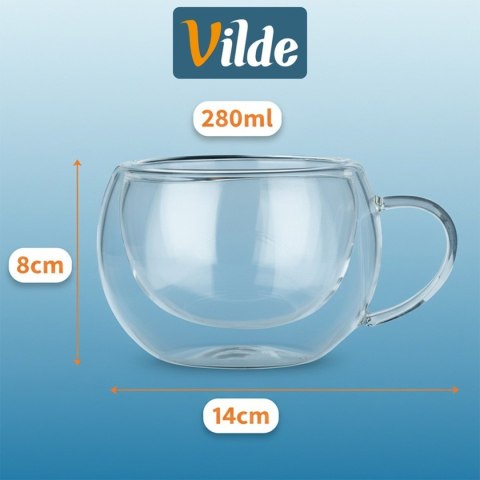 VILDE 139818 - komplet 2 szklanek z podwójną ścianką, 280 ml