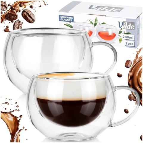 VILDE 139818 - komplet 2 szklanek z podwójną ścianką, 280 ml