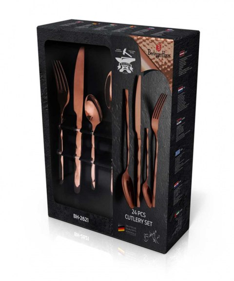Berlinger Haus BH-2621 - komplet sztućców 24 elementy, Rose Gold