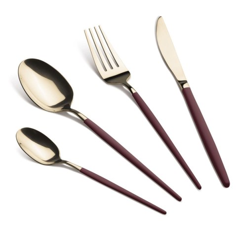 BERLINGER HAUS BH-3072 LEONARDO - komplet sztućców, 24 elementów, złote