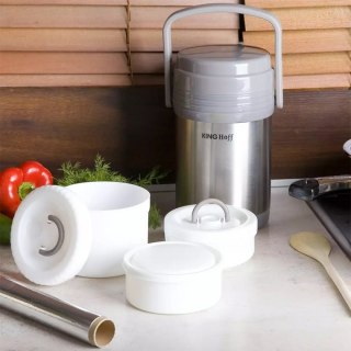 KINGHOFF KH-4075 — termos obiadowy 1,5 l z 3 pojemnikami