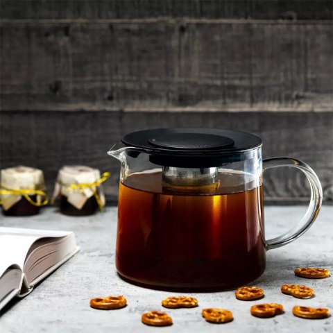 KINGHOFF KH-4845 — szklany dzbanek z zaparzaczem do herbaty, 1,5 l