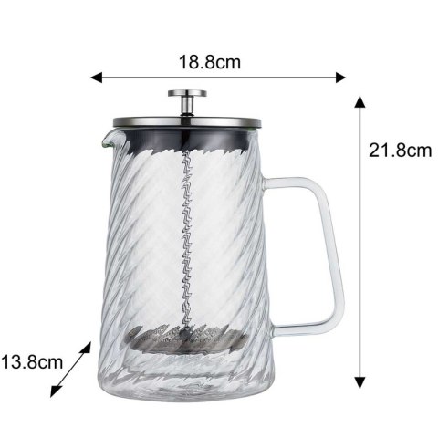 Klausberg KB-7764 – zaparzacz tłokowy z podwójnymi ściankami, 1000 ml