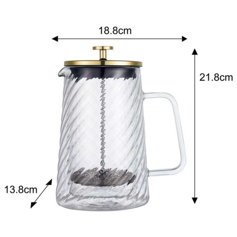 Klausberg KB-7767 – zaparzacz tłokowy z podwójnymi ściankami, 1000 ml