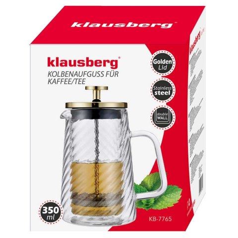 Klausberg KB-7765 – zaparzacz tłokowy z podwójnymi ściankami, 350 ml