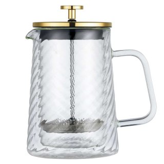 KLAUSBERG KB-7766 – dwuścienny french press z pokrywą w kolorze różowego złota, 600 ml