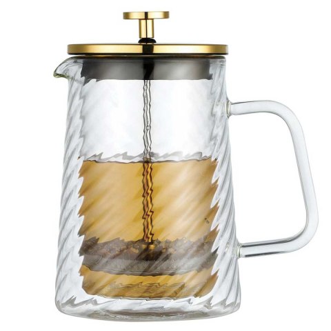 KLAUSBERG KB-7766 – dwuścienny french press z pokrywą w kolorze różowego złota, 600 ml