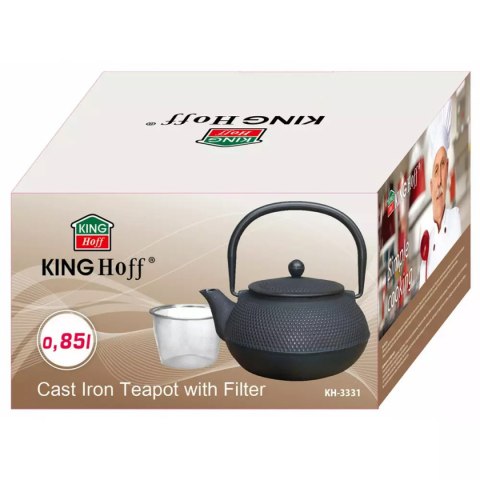 KINGHOFF KH-3331 - żeliwny dzbanek z filtrem, 850 ml