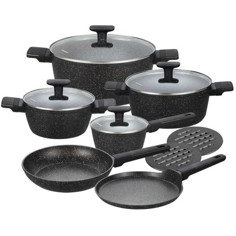 Klausberg KB-7830 - komplet garnków i patelni z marmurkową powłoką
