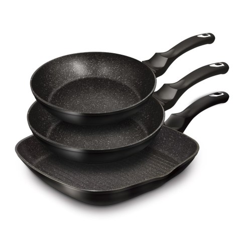 Berlinger Haus BH-6157 Black Silver — komplet 3 patelni