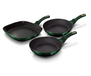 Berlinger Haus BH-6167 Emerald — komplet 3 patelni