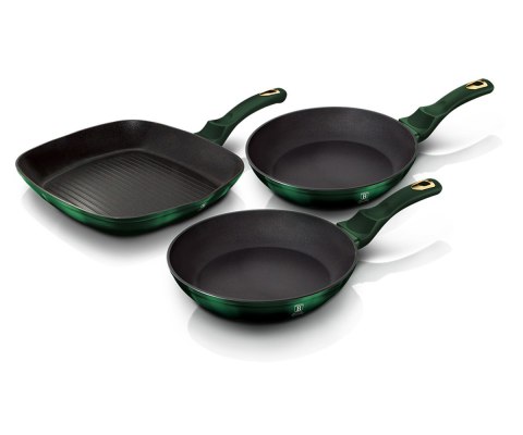 Berlinger Haus BH-6167 Emerald — komplet 3 patelni