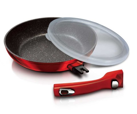 Berlinger Haus BH-6796 Burgundy — 3 patelnie i pokrywki Smart Lid