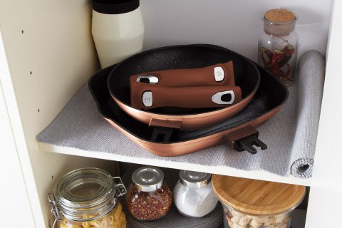 Berlinger Haus BH-7038 Rose Gold — 3 patelnie i pokrywki Smart Lid