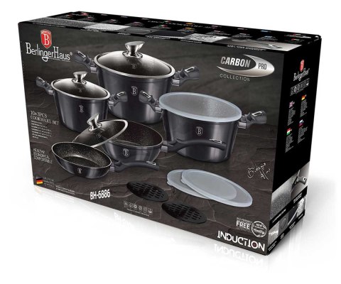 Berlinger Haus BH-6886 CARBON PRO - zestaw garnków i patelni