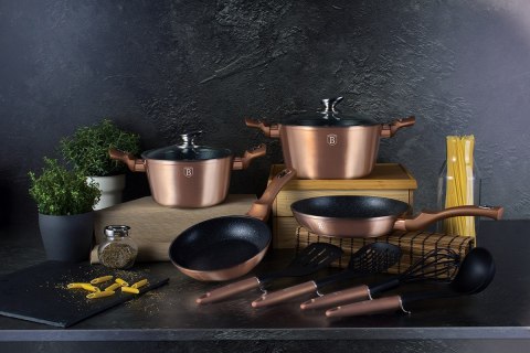Berlinger Haus BH-6142 ROSE GOLD – zestaw garnków i patelni