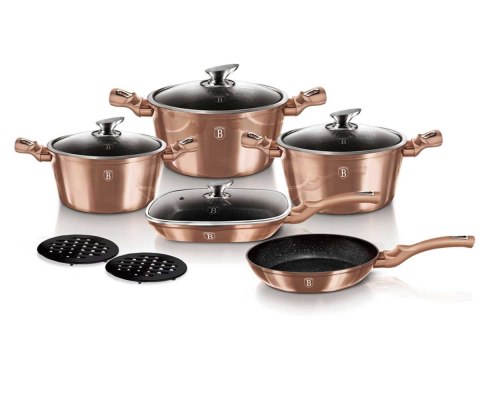 Berlinger Haus BH-6191 ROSE GOLD – zestaw garnków i patelni