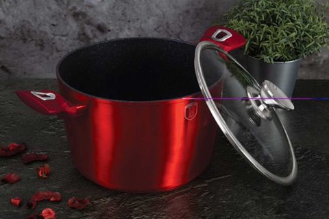 Berlinger Haus BH-6781 BURGUNDY METALLIC – zestaw garnków i patelni