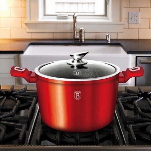 Berlinger Haus BH-6781 BURGUNDY METALLIC – zestaw garnków i patelni