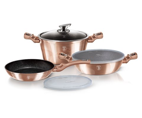 Berlinger Haus BH-7047 ROSE GOLD — zestaw garnków i patelni z pokrywkami