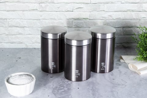 Berlinger Haus BH-6718 CARBON PRO — zestaw 3 pojemników kuchennych