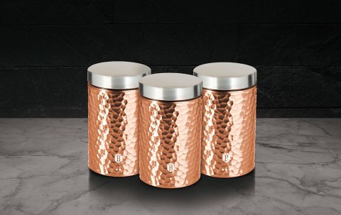 Berlinger Haus BH-6727 ROSE GOLD — zestaw 3 pojemników kuchennych