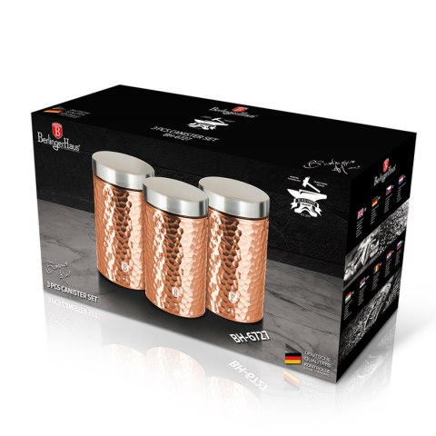 Berlinger Haus BH-6727 ROSE GOLD — zestaw 3 pojemników kuchennych