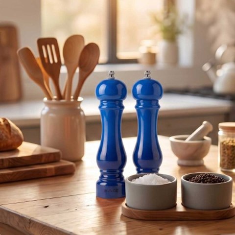 HAGE BLUE – zestaw 2 ręcznych młynków do soli i pieprzu, 22 cm