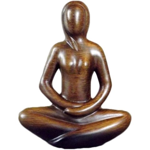 Goliat — ceramiczna figurka kobiety, brązowa, 16 × 22 × 7 cm